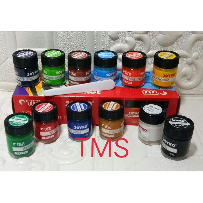 

Cuci Gudang Poster Color 12 warna merek joyko kemasan botol PSH-04