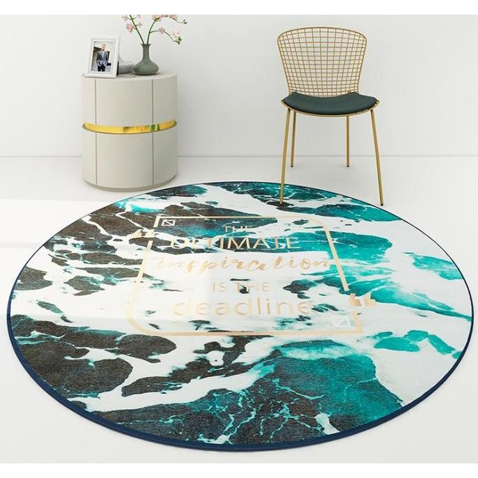 Karpet Bulat Modern Minimalis Lucu Korea Diameter 80 Cm Allshop