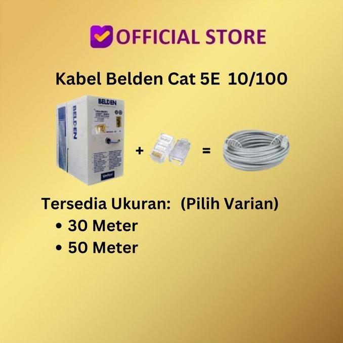 Belden CAT5e UTP RJ45 ORIGINAL Cable Kabel LAN Siap Pakai Cat5 Cat 5e