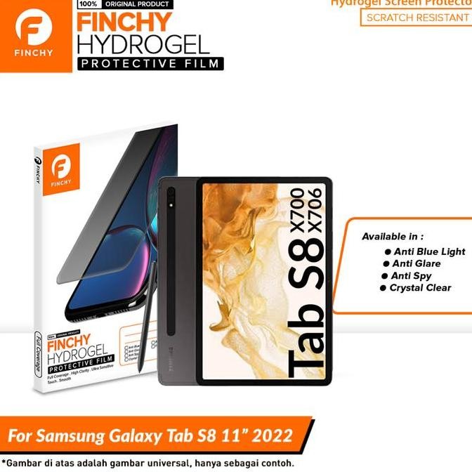 TERMURAH - Finchy Samsung Tab S8 2022 Hydrogel Premium Screen Protector - Front