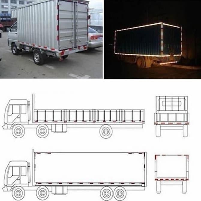 3M Stiker Egp Safety Reflektor Buat Mobil Box Scotchlite 5Cmx5M Merah