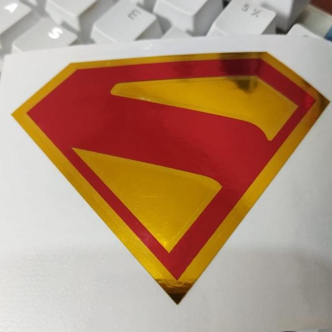 

Cutting Sticker Stiker Chrome Logo Superman Movie 2025 David Corenswet