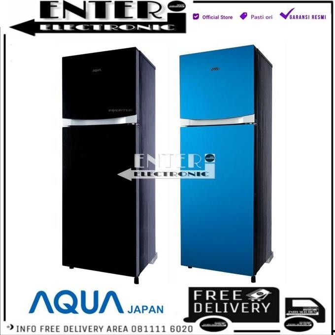 AQUA JAPAN AQRD275 - KULKAS 2 PINTU INVERTER AQUA SANYO AQR D275 KACA