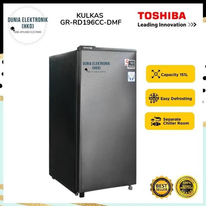 NEW KULKAS TOSHIBA GR-RD196CC-DMF LEMARI ES 1 PINTU | toshiba gr rd196cc