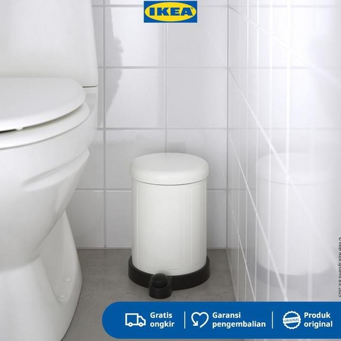 TERMURAH - IKEA TOFTAN Tempat Sampah Minimalis Putih 4L Plastik