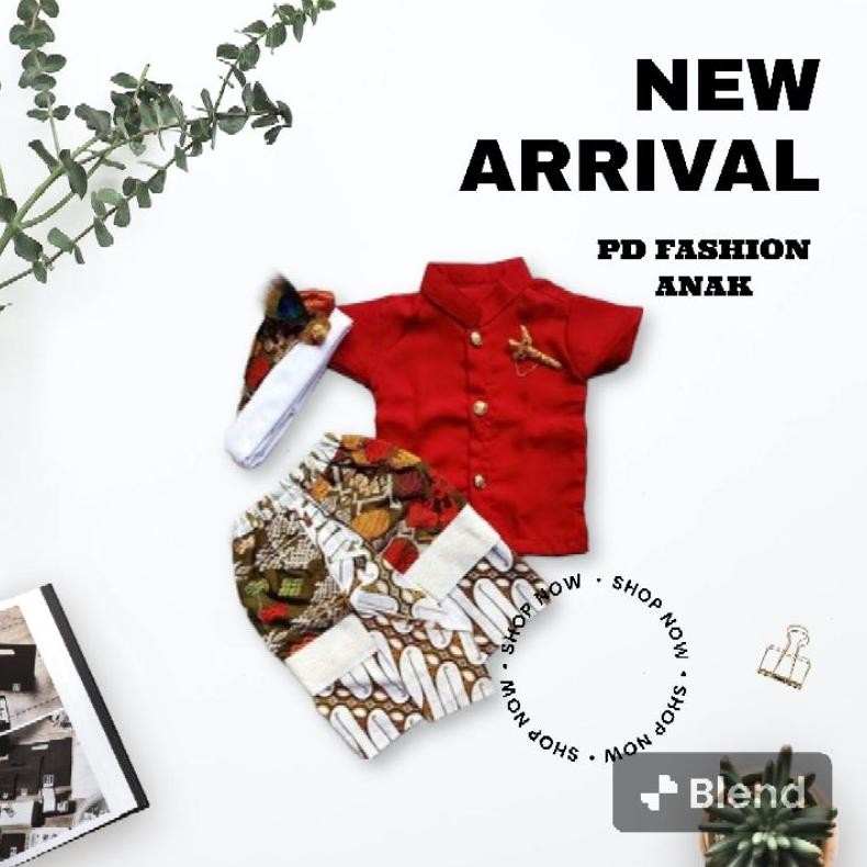 Exclusive Setelan Baju Adat Tradisional Anak Laki | Set 3-9 Tahun | Udeng Diskon