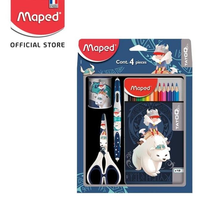 

NEW Maped Set Alat Tulis Tatoo Viking 4 Pieces