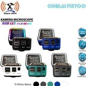 TERMURAH - ONGLAI RGB-01 KAMERA MICROSCOPE  WARNA BLACK / WHITE / GREEN / BLUE / GREY 1/1.8 60FPS OR