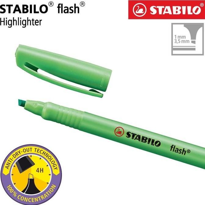 

TERLARIS - STABILO Flash Green / Highlighter Warna Hijau Original Murah