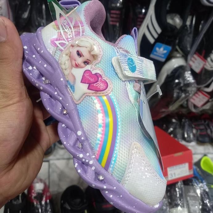 Sepatu Led Karakter Frozen Kdm Original Import