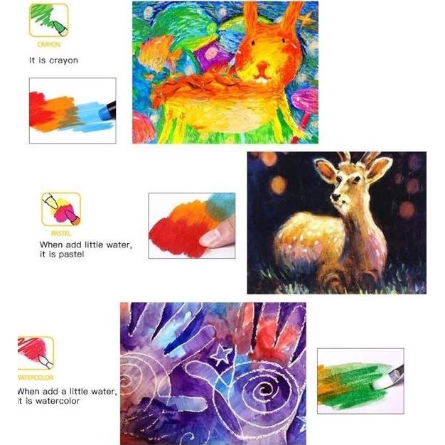 

Joan Miro Babyroo Washable 6Pcs 12Pcs Or 24Pcs Silky Crayon Baby Roo Krayon Aman Body Face Painting