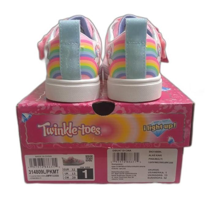Skechers Twinkle Toes Light Up Girl'S Sneakers (Ada Lampu Led) Sepatu Fashion Anak Perempuan Origina