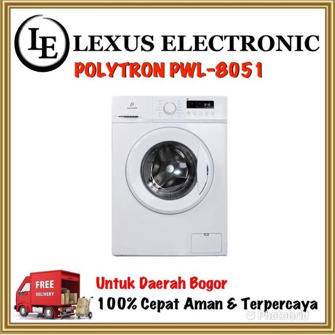 POLYTRON MESIN CUCI FRONT LOADING 8KG | PFL 8051 | PFL8051 | PFL-8051