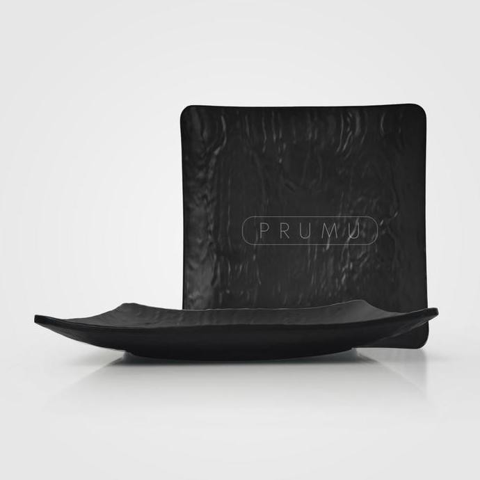 Melamine Stone Piring Kotak 10 Inch - Piring Saji - Piring Cafe Hotel Restoran - Golden Dragon P6910