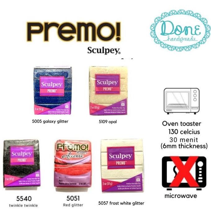 

Promo Premo sculpey polymer clay modelling clay sculpting clay GLITTER COD