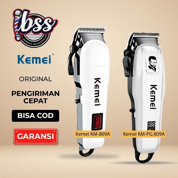 Promo Hair Clipper Kemei 809A Alat Mesin Cukur Rambut Original KM 809A / Kemei PG 809A Alat cukur ra