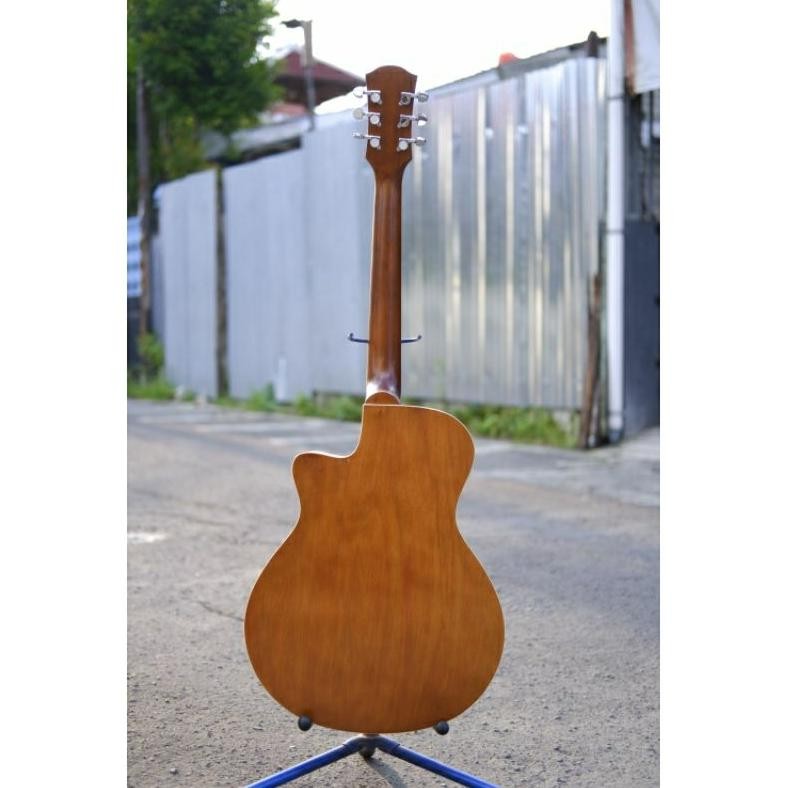 Gitar Akustik Unbrnd A-50 Black/Natural Meranti Mahogany