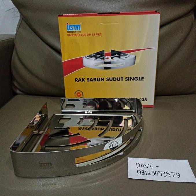 TERLARIS rak sabun sudut single IGM stainless SUS 304