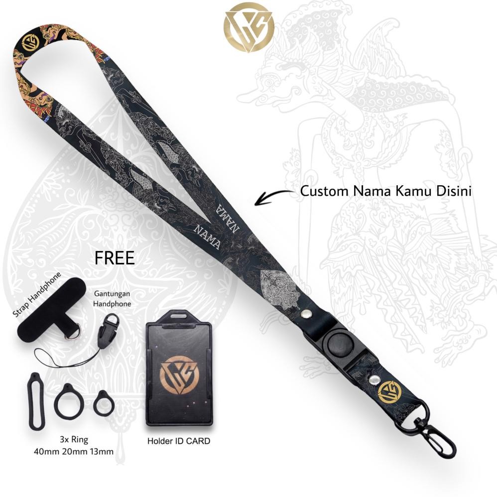 

Premium Lanyard Craft Custom Nama Wayang Series Various Size Diskon
