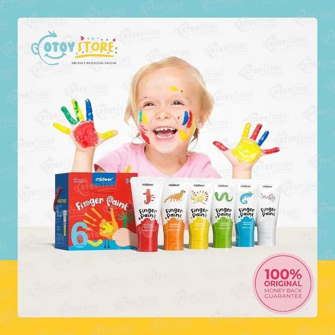 

Promo Mideer Washable Finger Paint Non Toxic / Mainan Edukasi Anak COD