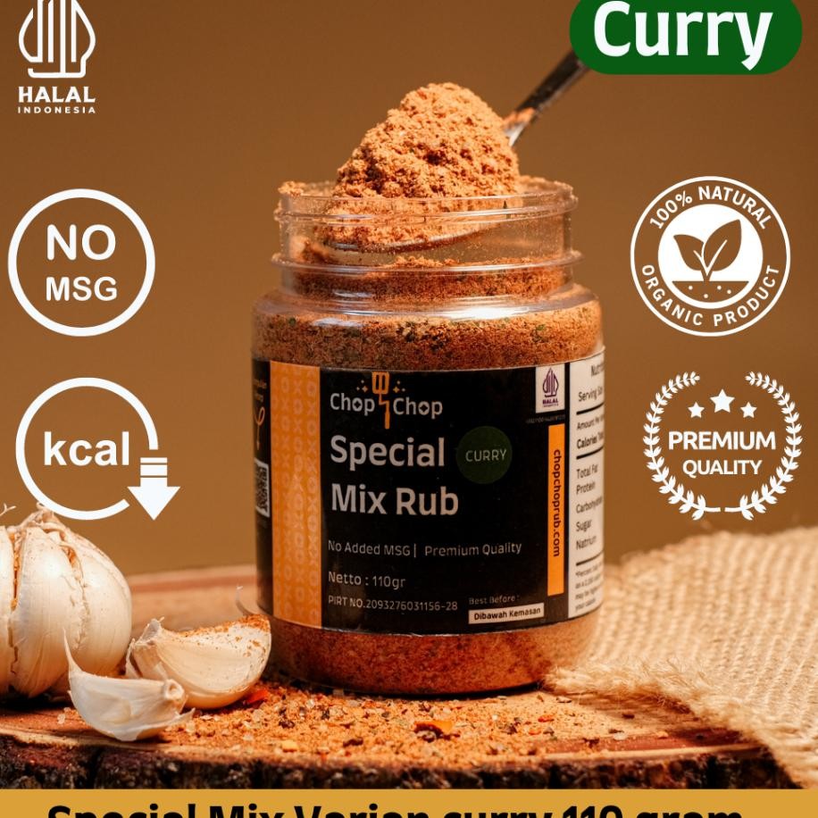 

Chopchop Special Mix Rub Curry Bumbu Marinasi Rendah Kal Bumbu Serbaguna Untuk 100G