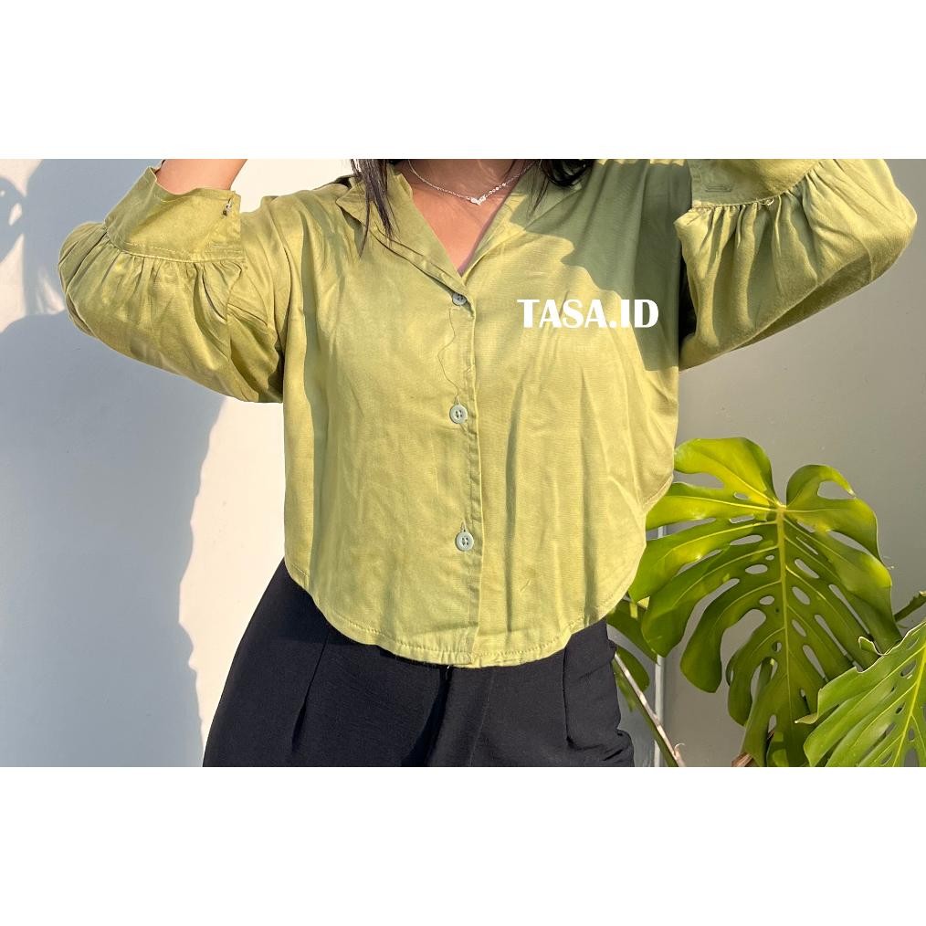 Premium Tasa.Id | Kemeja Puff Chia | Atasan Wanita Promo