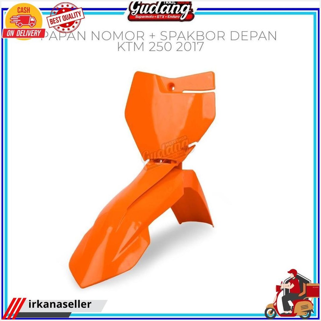 Spakbor Slebor Depan Plus Plat Papan Nomor Ktm 250 2017 Hrv Original Produk