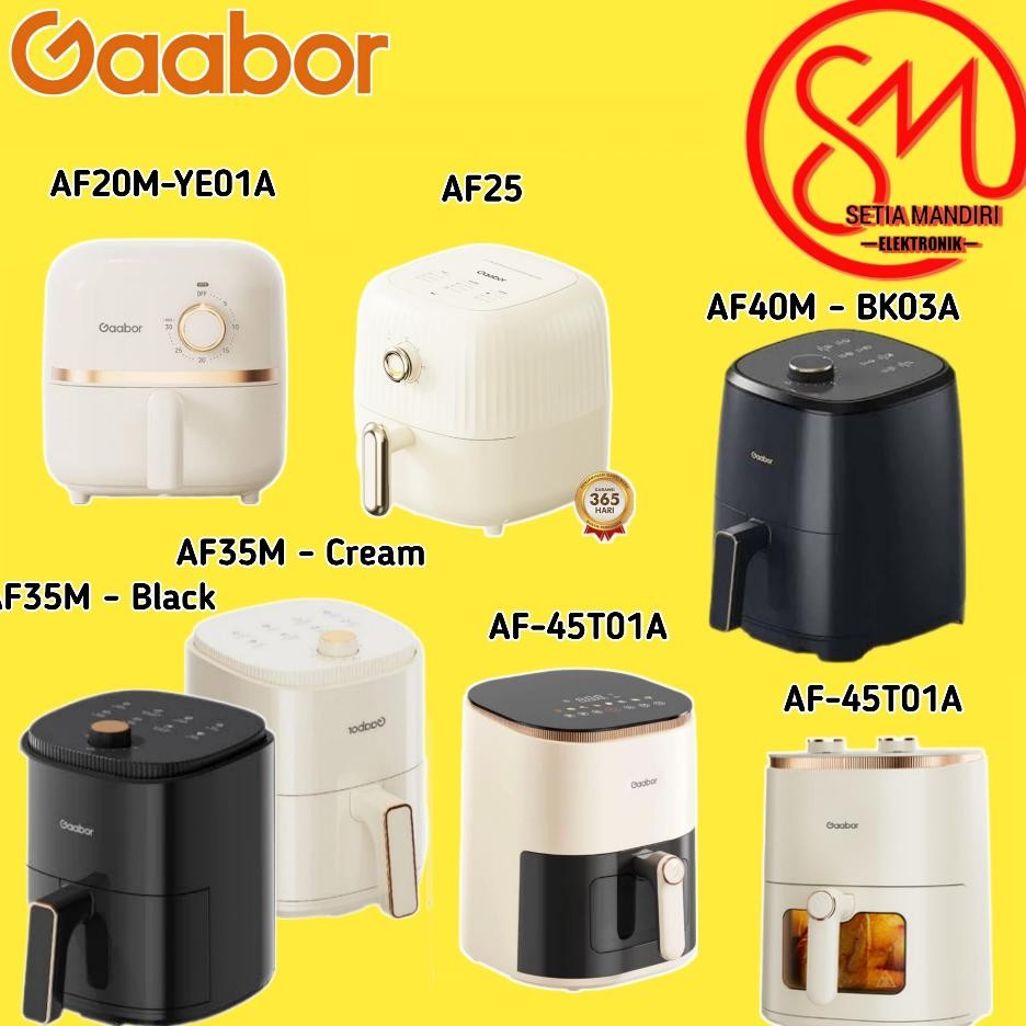 Gaabor Mini Air Fryer Kecil Low Watt Mesin Penggorengan Tanpa Minyak Kapasitas 2L