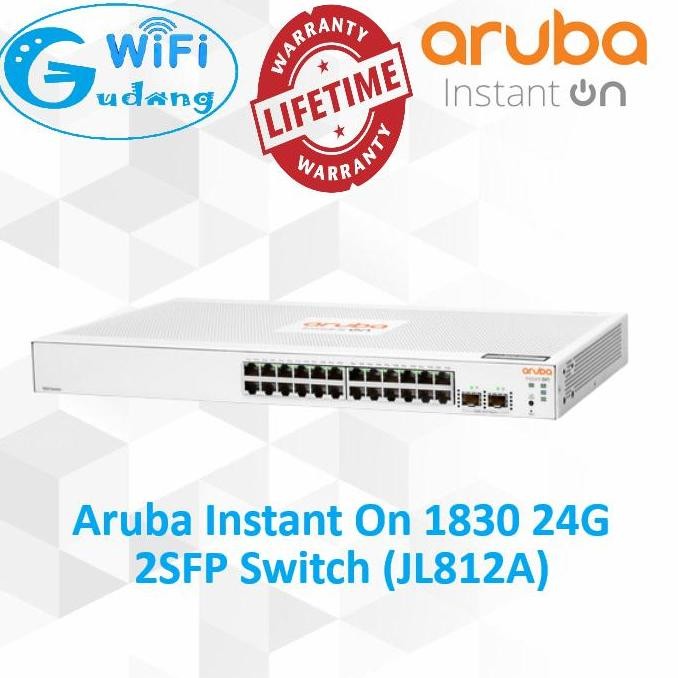 Hpe Aruba Instant On 1830 24G 2Sfp Switch (Jl812A) New Stok