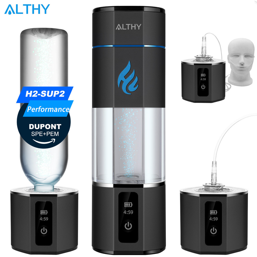 ALTHY H2-SUP2 Hydrogen Water Generator Bottle UDuPont SPE&PEM Dual