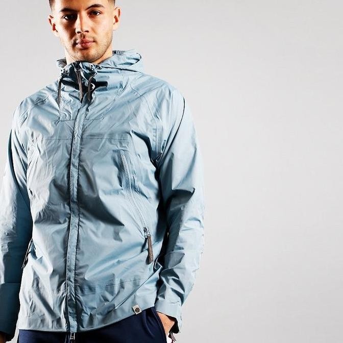 Pretty Green Seam Sealed Zip Through Jacket Sky Blue Original Co