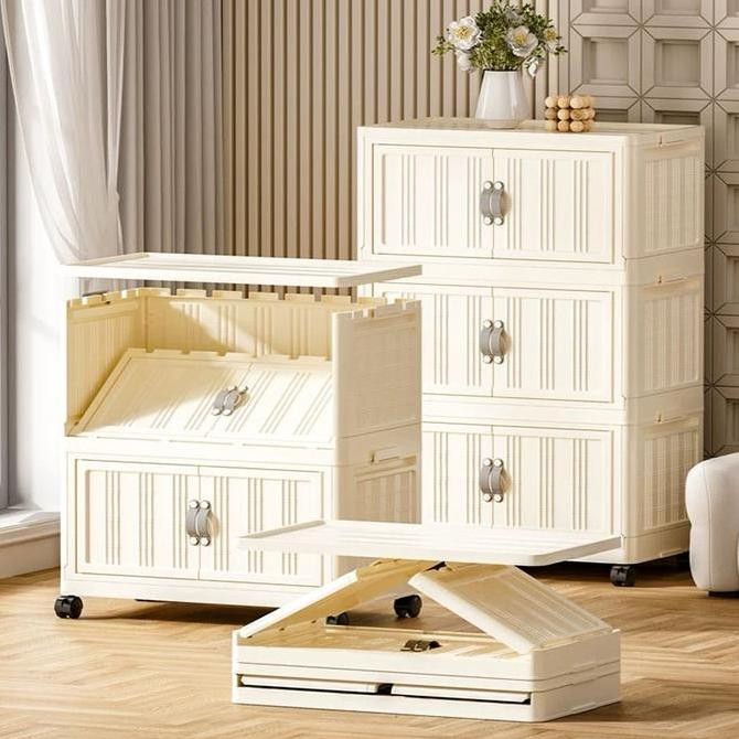 [BISA COD] Tidy Tribe 55cm Lebar 3/4/5 Lantai Lemari Penyimpanan Super Hemat Biaya Kotak Plastik Pen