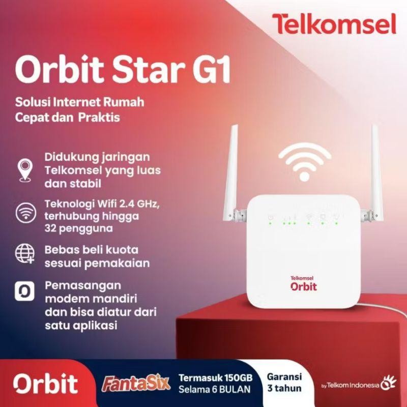Orbit Star G1 Home Router Wifi Gratis Kuota 150Gb Telkomsel Termurah Best Quality Asli 100% Original