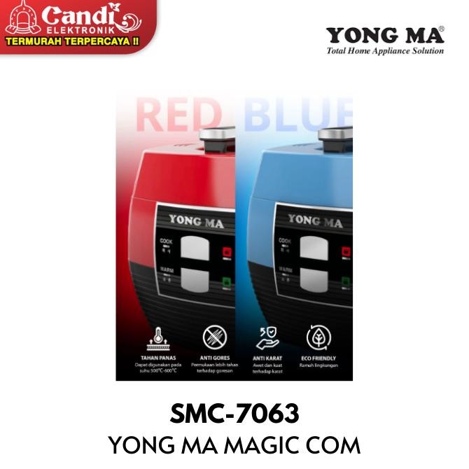 YONG MA Rice Cooker 2 Liter 400 Watt  SMC-7063