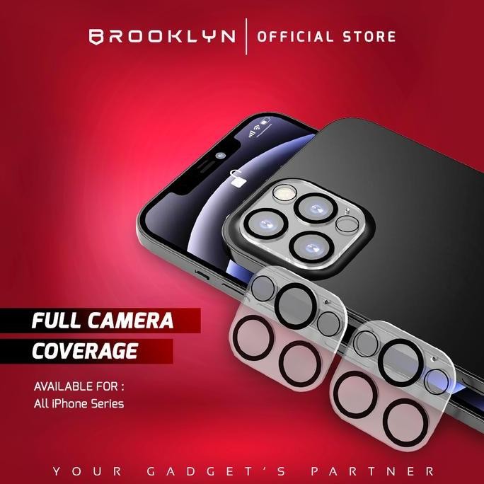 [ARRA] BROOKLYN FOR IPHONE CAMERA TEMPERED GLASS FULL COVER AROUND PROTECTION LAYAR HANDPHONE