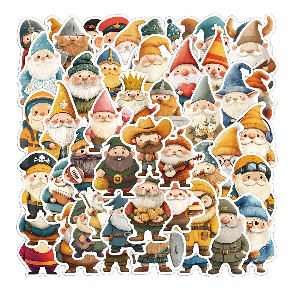 

50Pcs Kai Cute Dwarf Character Illustrations Ins Wind Notebook Desktop Skateboarding Refrigerator Decorative Stickers