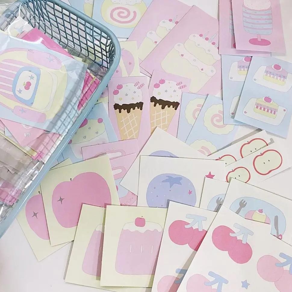 

30Pc Stationery Journal Planner Sketchbook Stickers Aesthetic Cute Korean Deco Sicker For Scrapbook Stationery Diary Decoration