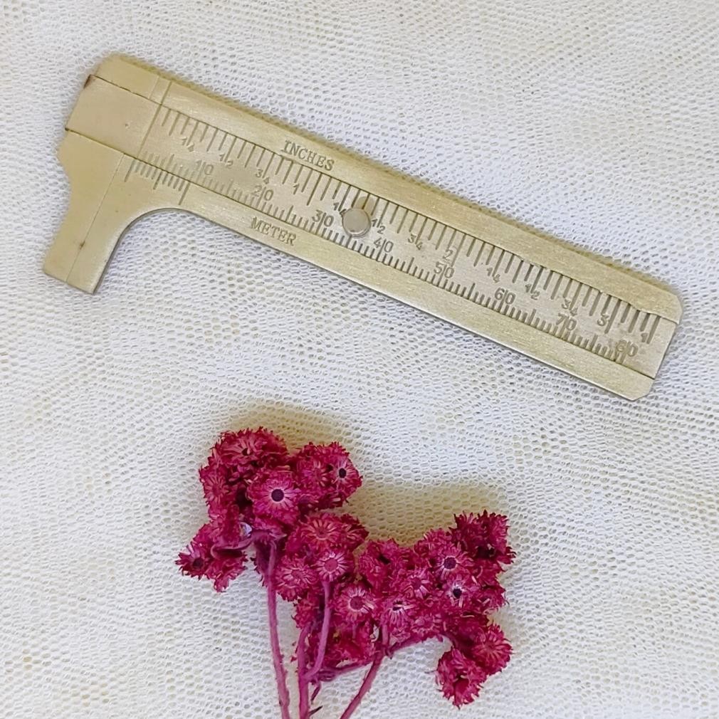 Jangka Sorong Sigmat / Sketmat / Vernier Caliper Mini Tembaga / SIGMAT KUNINGAN Penggaris MINI PORTA