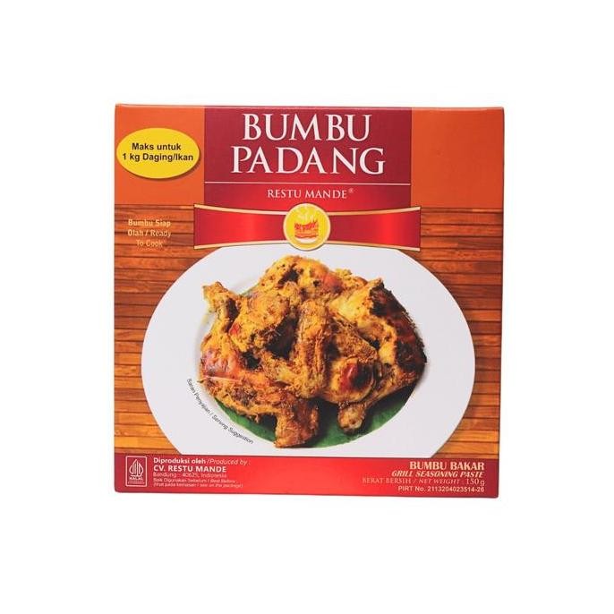 

JH8 Bumbu Bakar Kemasan Vacum Restu Mande 150 gram Bumbu Padang Instan