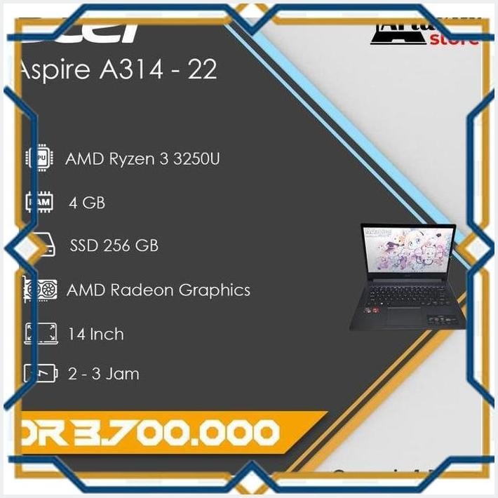 [ART] ACER ASPIRE 3 A314 - RYZEN 3 - SSD 256 GB