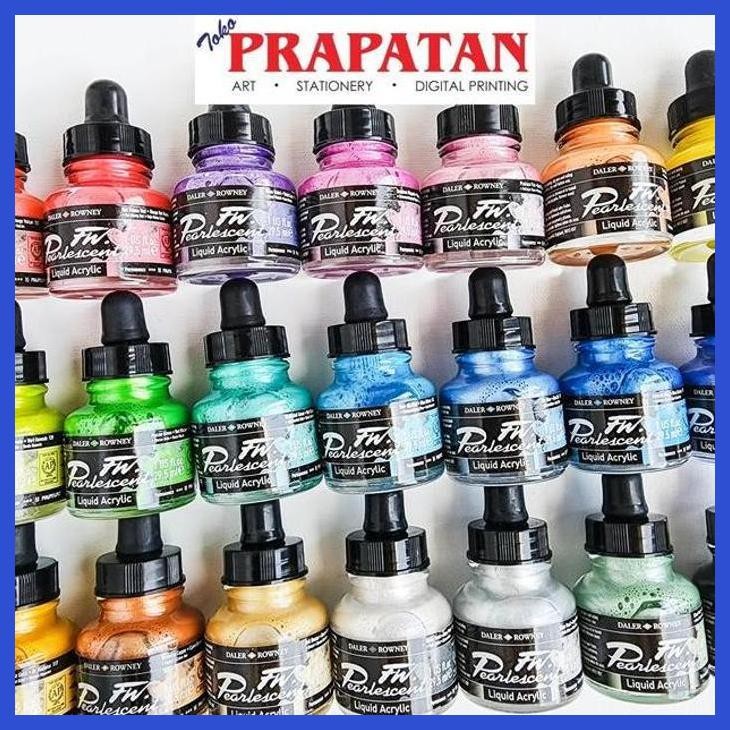 

( SEKOLAH / LUKIS ) SALE DALER ROWNEY FW PEARLESCENT LIQUID ACRYLIC INK 29.5ML (SENI / MENGGAMBAR / ART / KERAJINAN ) GOOD QUALITY