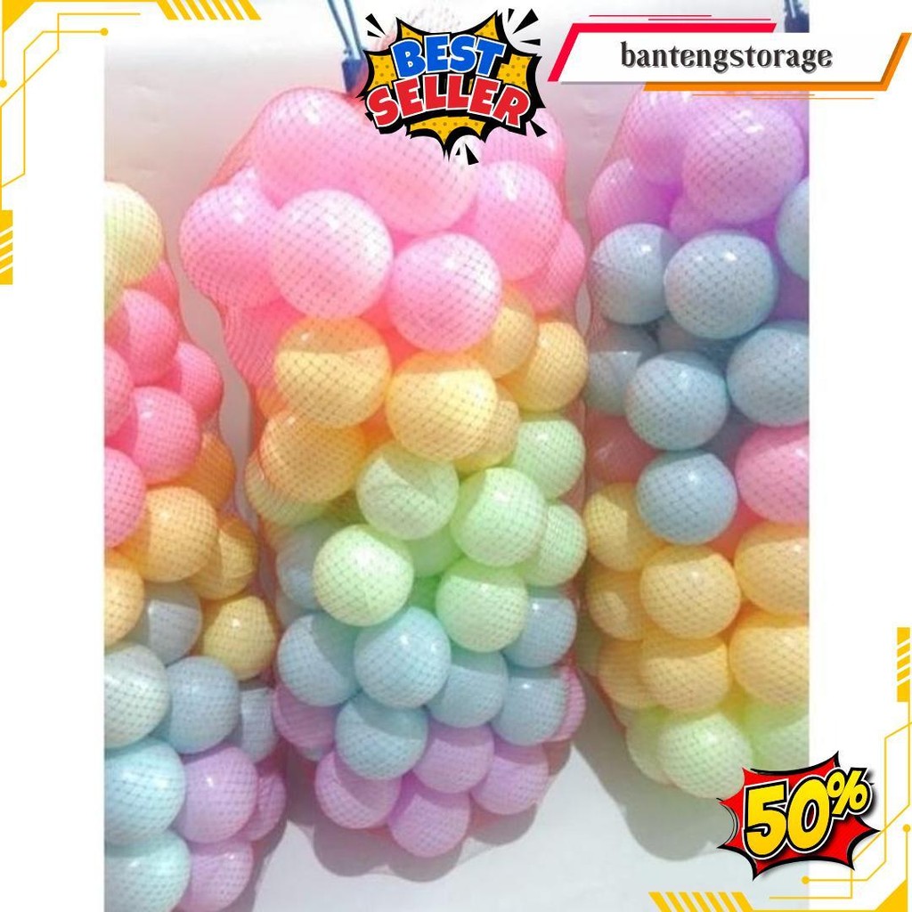 Hls -  [Isi 200] Bola Mandi Bola Warna Warni / Mandi Bola Anak - Anak Isi 200 Pcs Sni Termurah Bange