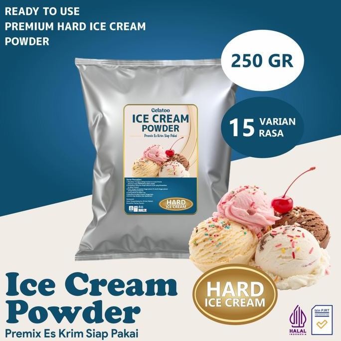 

JH8 Bubuk Es Krim Hard Premium Instan Siap Saji 250 gram Hard Ice Cream PremiumPowderGelatoo Aneka Rasa 250gram