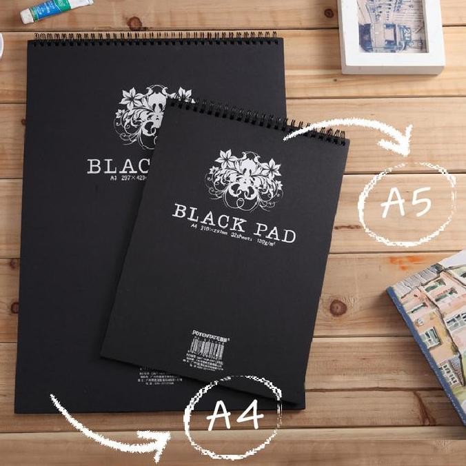 

Sale Potentate Black Paper Sketchbook A4 Spiral Buku Sketsa