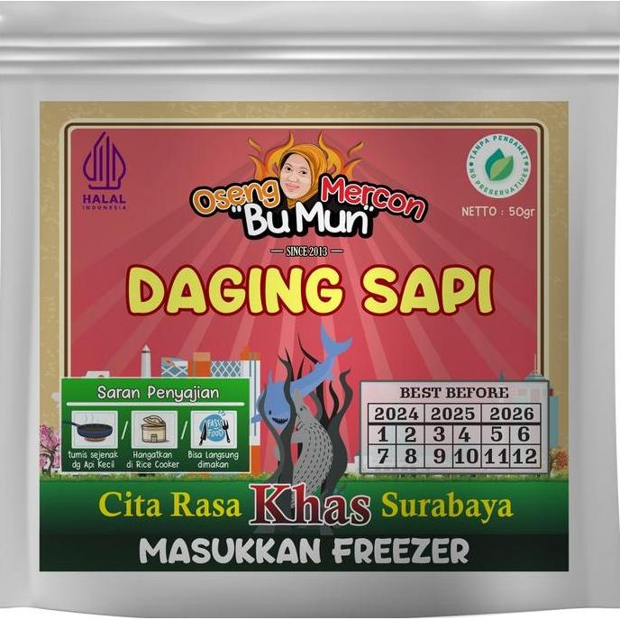 

JH8 PAKET BUNDLING 3 OSENG MERCON BU MUN DAGING 50GR ISI 3