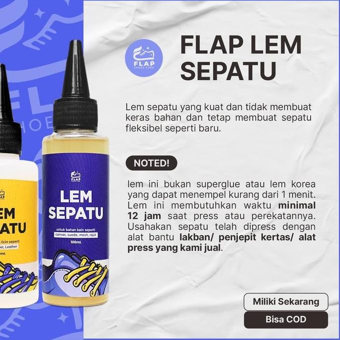 Flap Shoes Care - Lem Sepatu Super Kuat Original - Lem Sepatu Cleaner