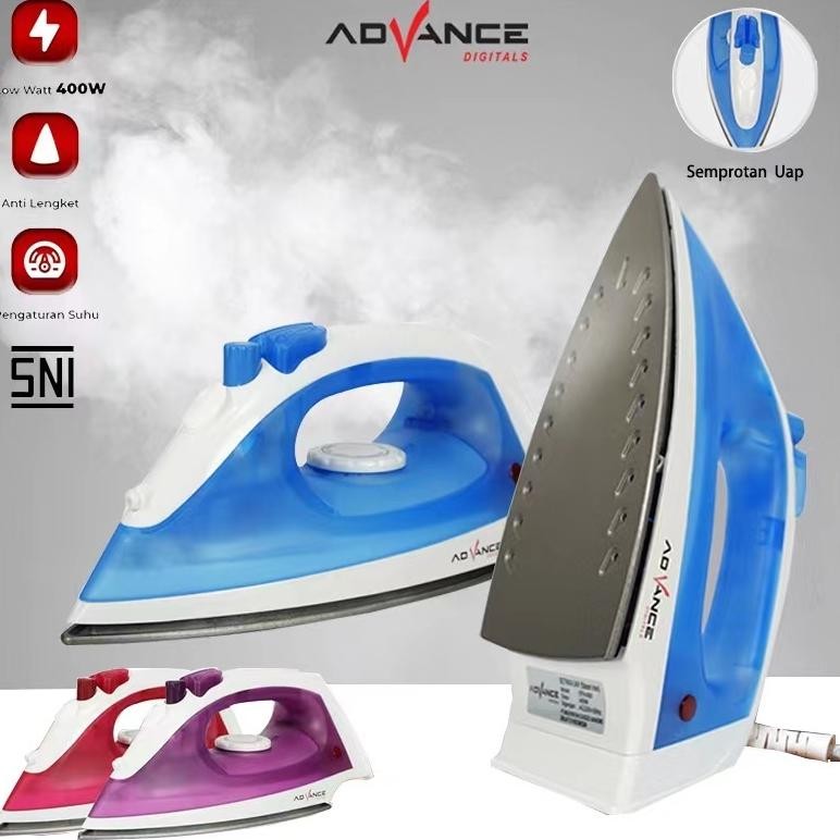 NEW Bisa dikirim hari iniAdvance Setrika Uap Listrik 400 Watt low watt Mesin Uap Anti Lengket Hemat 