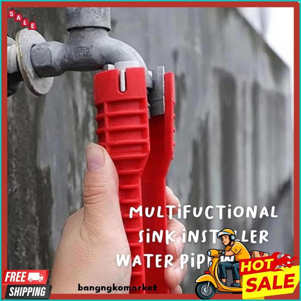 Kunci Pas 8In1-Installer Tool 8 In 1 Kran Keran Air Wastafel Cuci Piring Dapur Multi Fungsi Serbagun