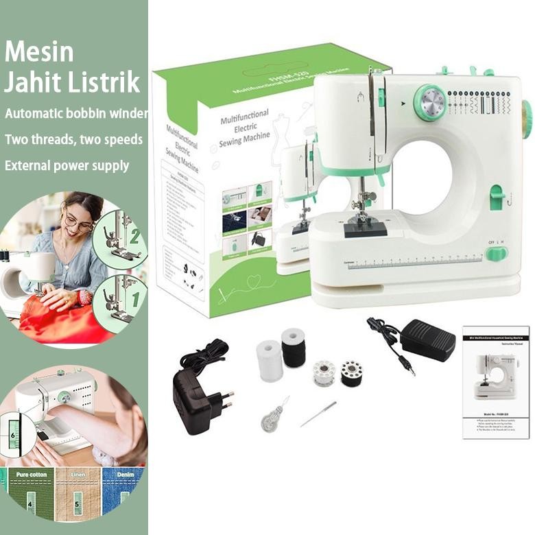 NEW ready stockMesin Jahit Mini Portabel ,Mesin Jahit untuk Pemula, Mini Portable Elektrik, 12 Jahit