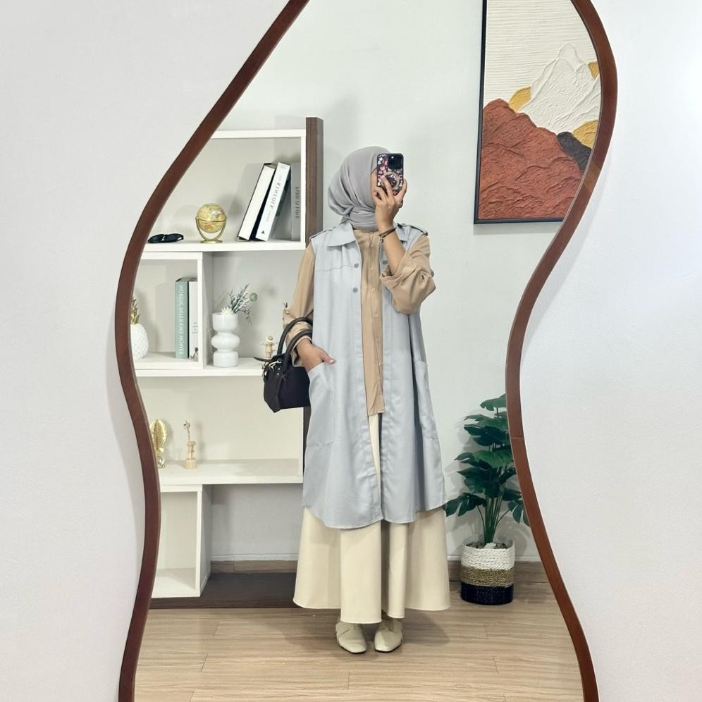 Outer Rompi Vest Panjang Atasan Wanita